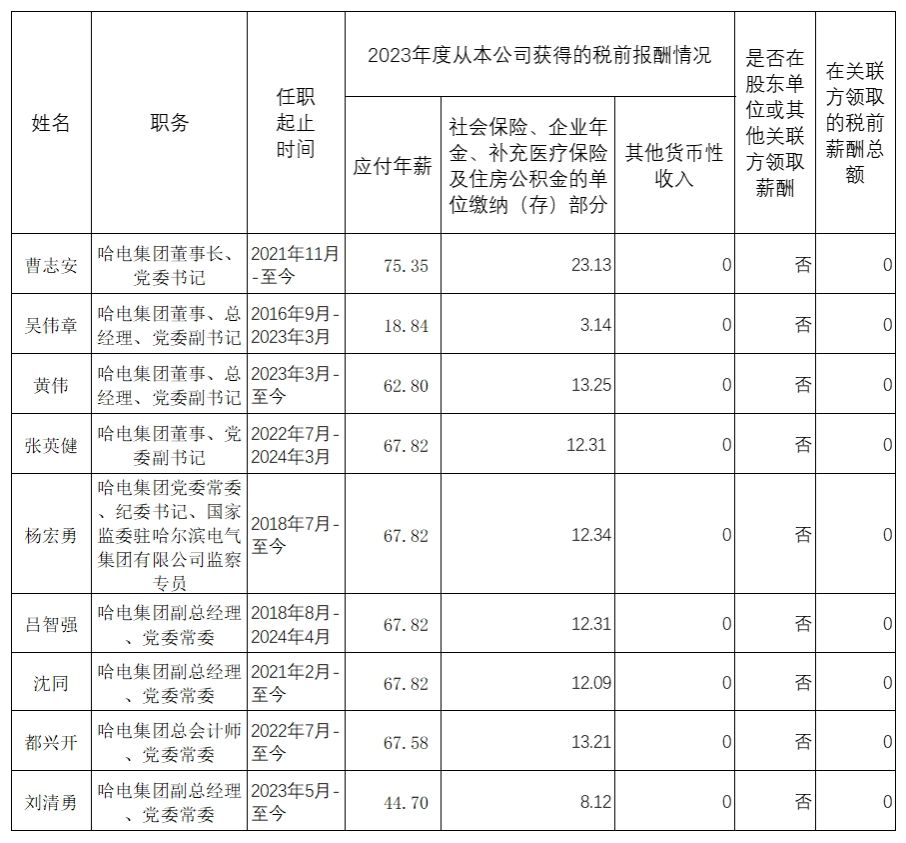 尊龙凯时企业认真人2023年度薪酬情形-尊龙凯时